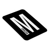Modernes Personalisiertes Fettmonogramm und Name Magnet (Rechte Seite)