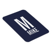 Modernes Personalisiertes Fettmonogramm und Name Magnet (Rechte Seite)
