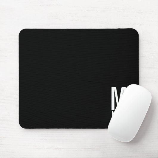 Modernes Personalisiertes Fettmonogramm und Name Mousepad (Mit Mouse)