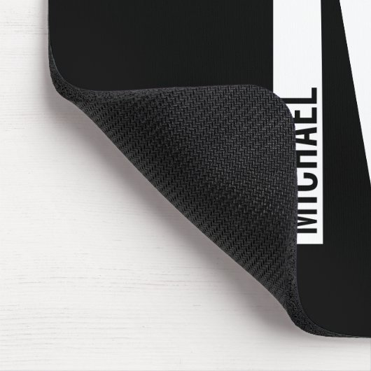 Modernes Personalisiertes Fettmonogramm und Name Mousepad (Ecke)