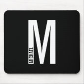 Modernes Personalisiertes Fettmonogramm und Name Mousepad (Vorne)