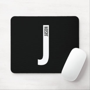 Modernes Personalisiertes Fettmonogramm und Name Mousepad