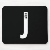 Modernes Personalisiertes Fettmonogramm und Name Mousepad (Vorne)