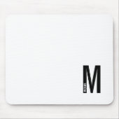 Modernes Personalisiertes Fettmonogramm und Name Mousepad (Vorne)