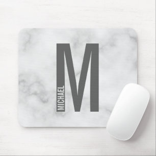 Modernes Personalisiertes Fettmonogramm und Name Mousepad