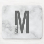 Modernes Personalisiertes Fettmonogramm und Name Mousepad (Vorne)