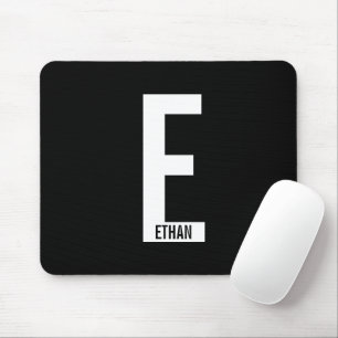 Modernes Personalisiertes Fettmonogramm und Name Mousepad