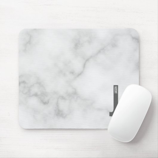 Modernes Personalisiertes Fettmonogramm und Name Mousepad (Mit Mouse)