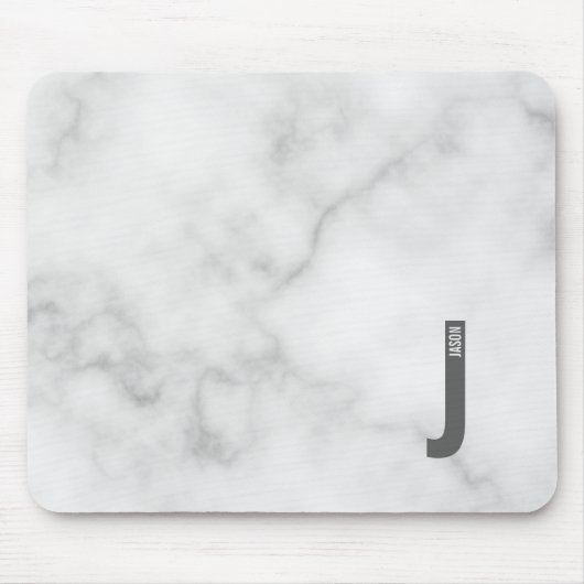 Modernes Personalisiertes Fettmonogramm und Name Mousepad (Vorne)