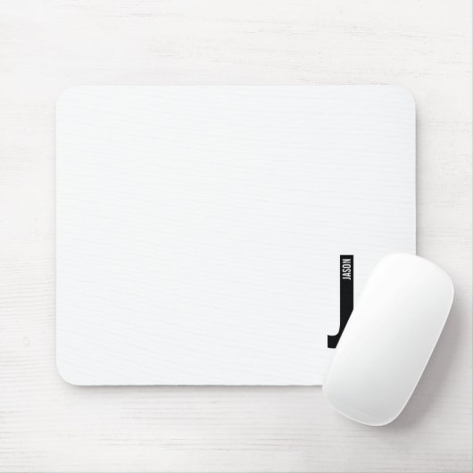 Modernes Personalisiertes Fettmonogramm und Name Mousepad (Mit Mouse)
