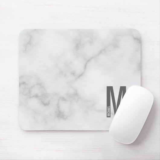 Modernes Personalisiertes Fettmonogramm und Name Mousepad (Mit Mouse)
