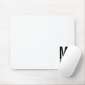 Modernes Personalisiertes Fettmonogramm und Name Mousepad (Mit Mouse)