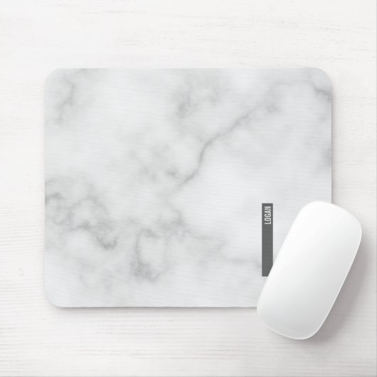 Modernes Personalisiertes Fettmonogramm und Name Mousepad (Mit Mouse)