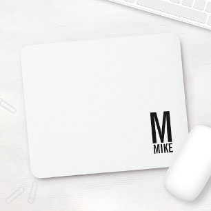 Modernes Personalisiertes Fettmonogramm und Name Mousepad
