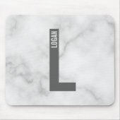 Modernes Personalisiertes Fettmonogramm und Name Mousepad (Vorne)