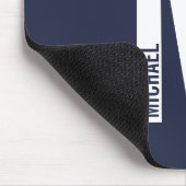 Modernes Personalisiertes Fettmonogramm und Name Mousepad (Ecke)