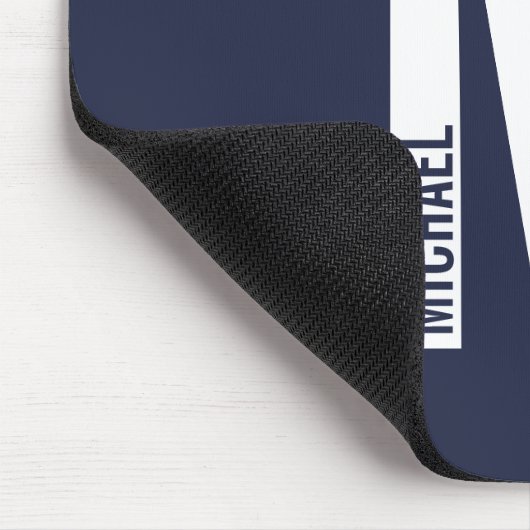 Modernes Personalisiertes Fettmonogramm und Name Mousepad (Ecke)