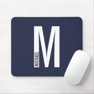Modernes Personalisiertes Fettmonogramm und Name Mousepad