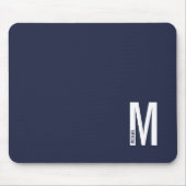 Modernes Personalisiertes Fettmonogramm und Name Mousepad (Vorne)