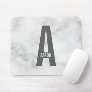 Modernes Personalisiertes Fettmonogramm und Name Mousepad
