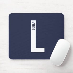 Modernes Personalisiertes Fettmonogramm und Name Mousepad