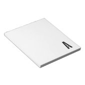 Modernes Personalisiertes Fettmonogramm und Name Notizblock (angewinkelt)