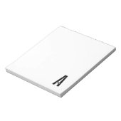 Modernes Personalisiertes Fettmonogramm und Name Notizblock (Rotiert)