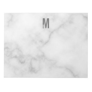 Modernes Personalisiertes Fettmonogramm und Name Notizblock