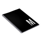 Modernes Personalisiertes Fettmonogramm und Name Notizblock (Rechte Seite)