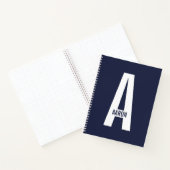 Modernes Personalisiertes Fettmonogramm und Name Notizblock (Innenseite)