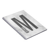Modernes Personalisiertes Fettmonogramm und Name Notizblock (Rechte Seite)