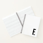 Modernes Personalisiertes Fettmonogramm und Name Notizblock (Innenseite)