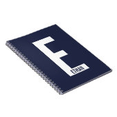 Modernes Personalisiertes Fettmonogramm und Name Notizblock (Rechte Seite)