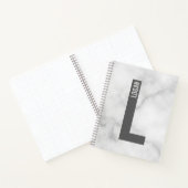 Modernes Personalisiertes Fettmonogramm und Name Notizblock (Innenseite)