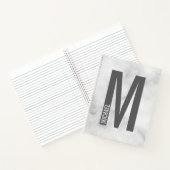 Modernes Personalisiertes Fettmonogramm und Name Notizblock (Innenseite)