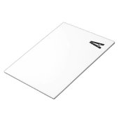 Modernes Personalisiertes Fettmonogramm und Name Notizblock (angewinkelt)
