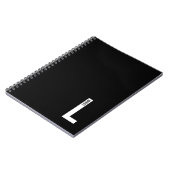 Modernes Personalisiertes Fettmonogramm und Name Notizblock (Linke Seite)