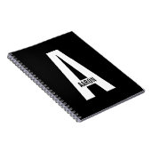 Modernes Personalisiertes Fettmonogramm und Name Notizblock (Rechte Seite)