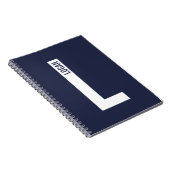 Modernes Personalisiertes Fettmonogramm und Name Notizblock (Rechte Seite)