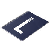 Modernes Personalisiertes Fettmonogramm und Name Notizblock (Linke Seite)