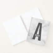 Modernes Personalisiertes Fettmonogramm und Name Notizblock (Innenseite)