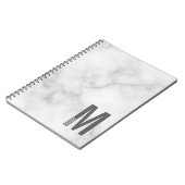 Modernes Personalisiertes Fettmonogramm und Name Notizblock (Linke Seite)