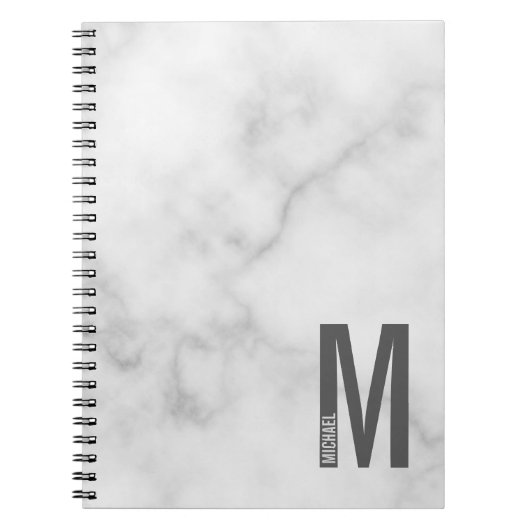 Modernes Personalisiertes Fettmonogramm und Name Notizblock (Vorderseite)