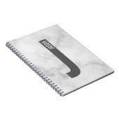 Modernes Personalisiertes Fettmonogramm und Name Notizblock (Rechte Seite)