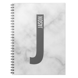 Modernes Personalisiertes Fettmonogramm und Name Notizblock