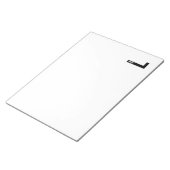 Modernes Personalisiertes Fettmonogramm und Name Notizblock (angewinkelt)