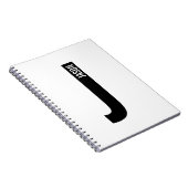 Modernes Personalisiertes Fettmonogramm und Name Notizblock (Rechte Seite)