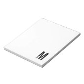 Modernes Personalisiertes Fettmonogramm und Name Notizblock (Rotiert)