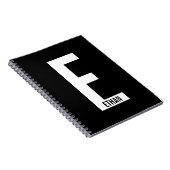 Modernes Personalisiertes Fettmonogramm und Name Notizblock (Rechte Seite)