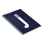 Modernes Personalisiertes Fettmonogramm und Name Notizblock (Rechte Seite)